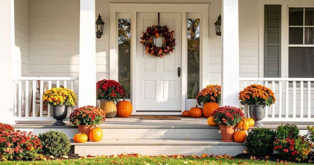 Fall entryway decor